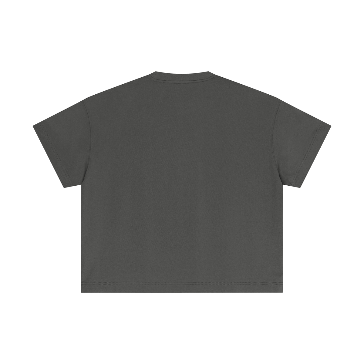 Essential Boxy Tee in Medium Grey, back