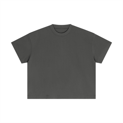 Essential Boxy Tee in Medium Grey, front