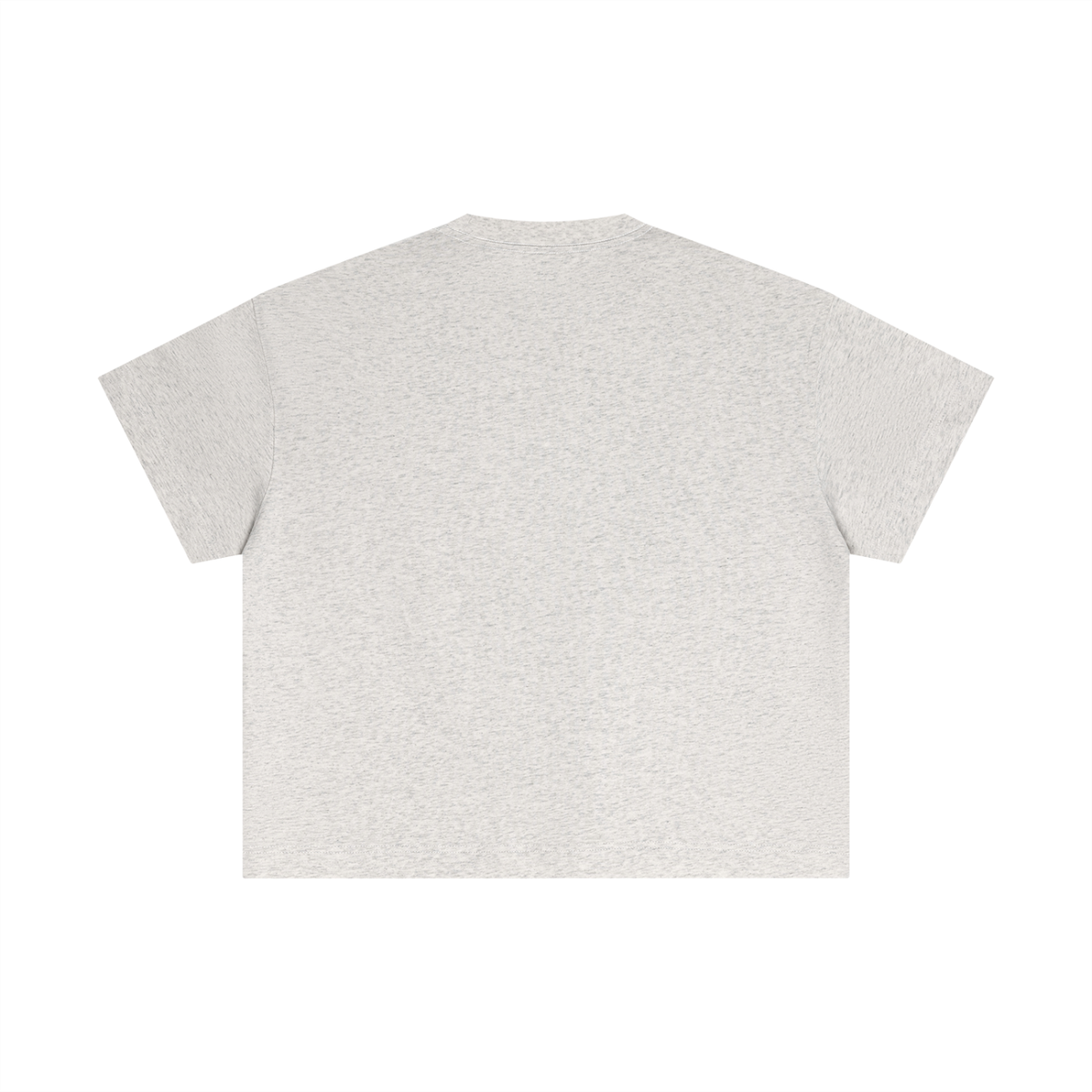 Essential Boxy Tee in Oat Grey, back