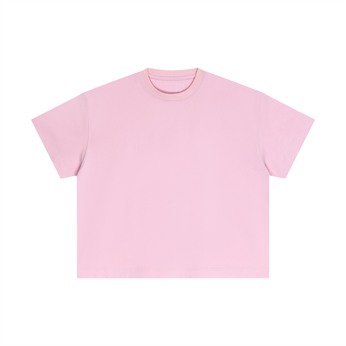 Essential Boxy Tee in Pink, front