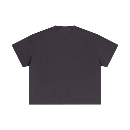 Essential Boxy Tee in Purple, back