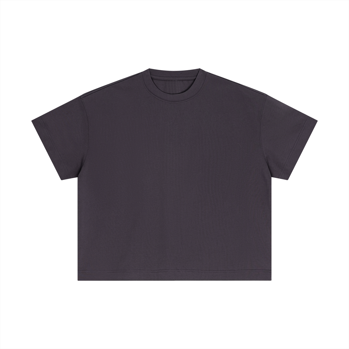 Essential Boxy Tee in Purple, front