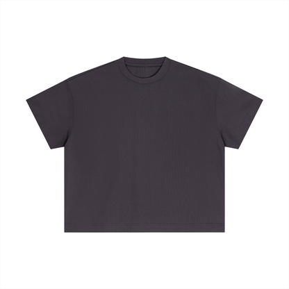 Essential Boxy Tee in Purple, front
