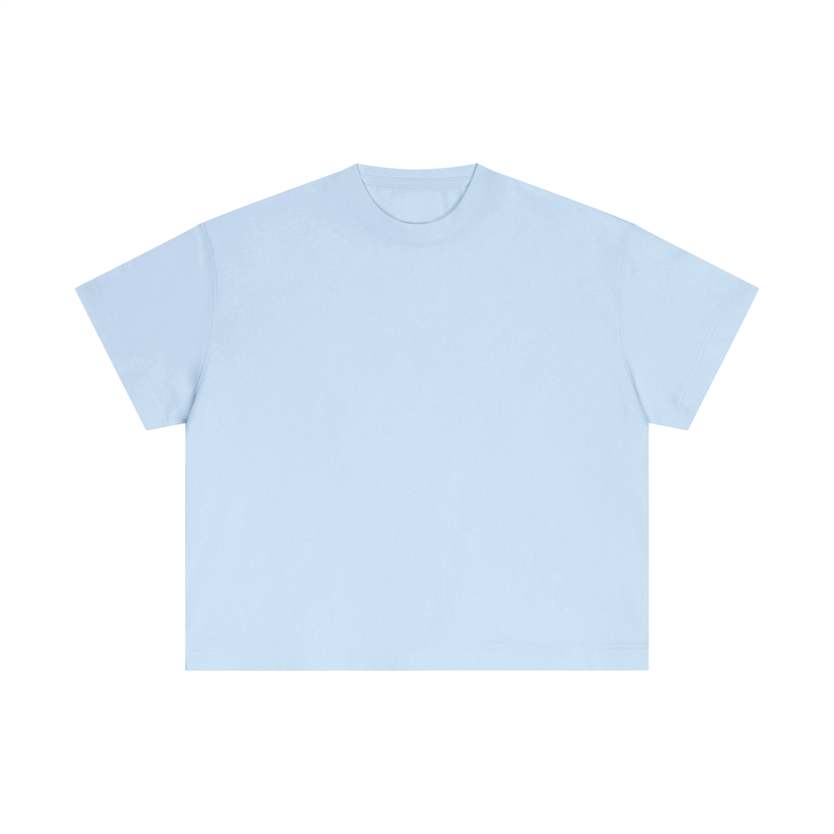 Essential Boxy Tee in Sky Blue, front