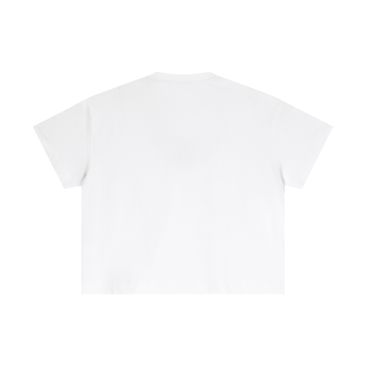 Essential Boxy Tee in White, back