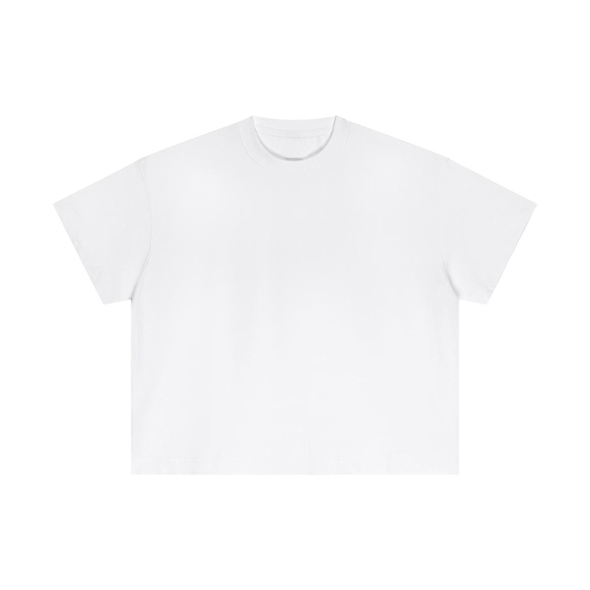 Essential Boxy Tee in White, front