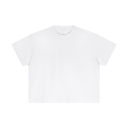 Essential Boxy Tee in White, front