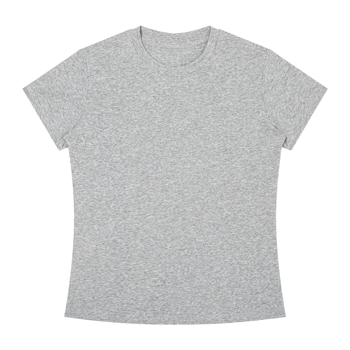Women's Slim Fit Tee in Marl Grey, front