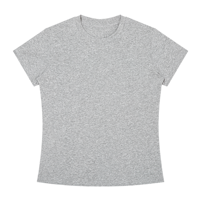 Women's Slim Fit Tee in Marl Grey, front