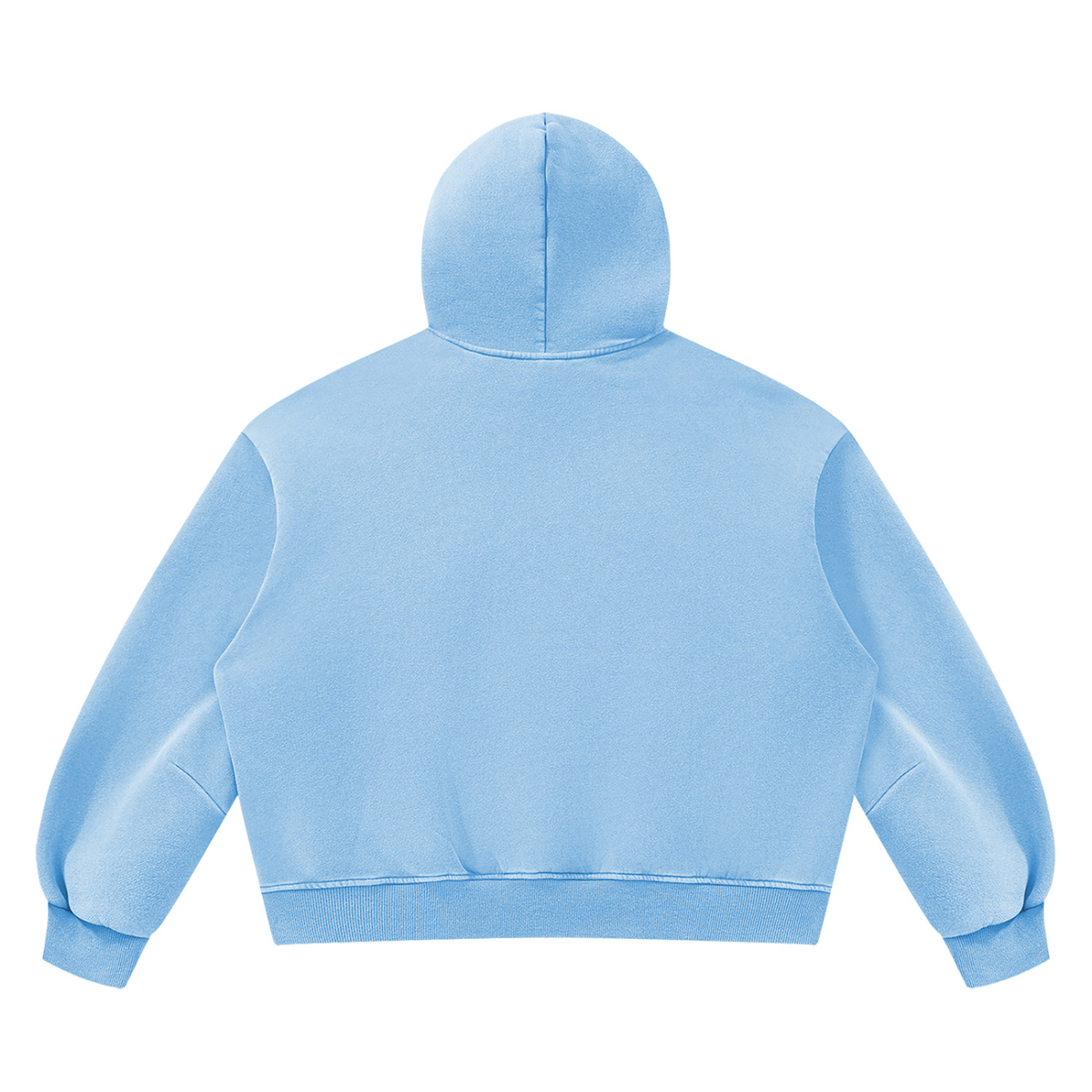 Vintage Wash Boxy Hoodie in Light Blue, back