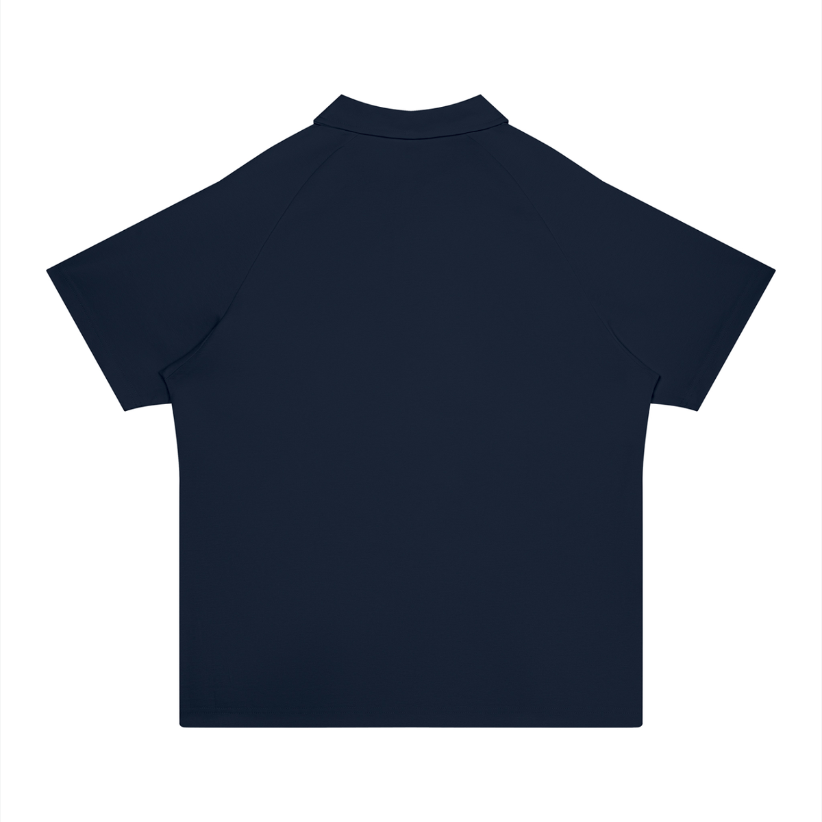 Stretch Raglan Polo in Navy, back