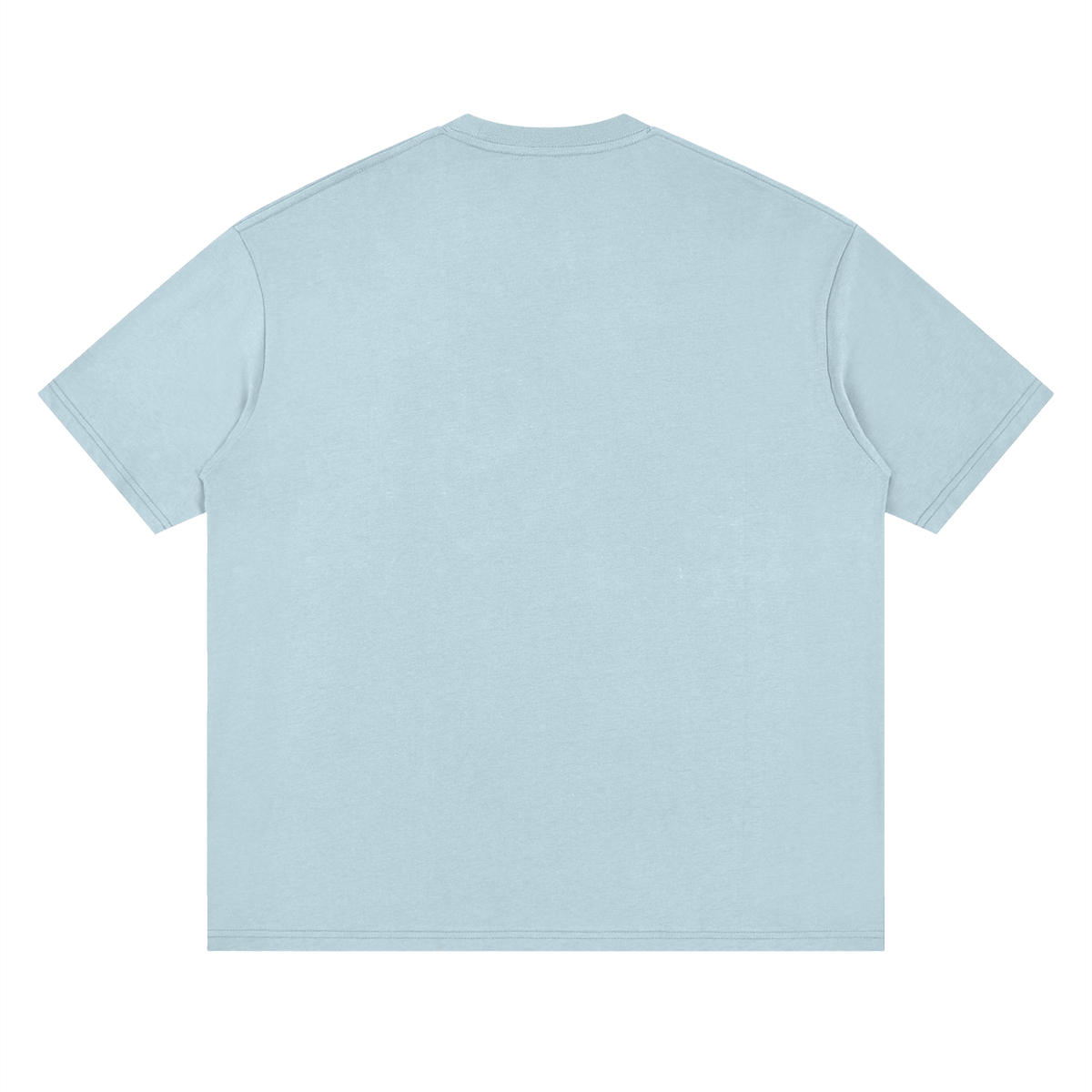 Oversized Drop Shoulder Tee in Light Blue, back