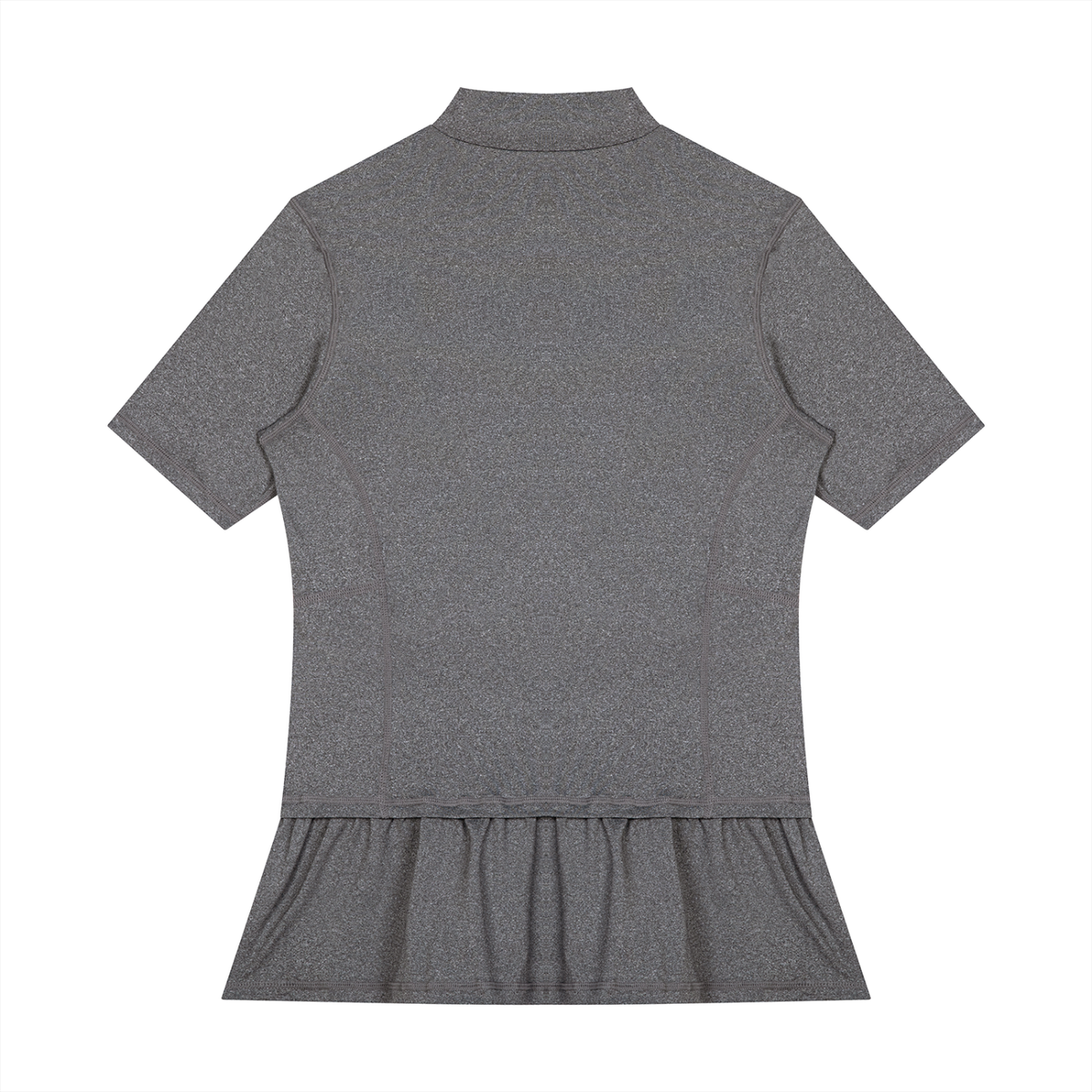 Men's Mock Neck Training Tee in Marl Grey, back
