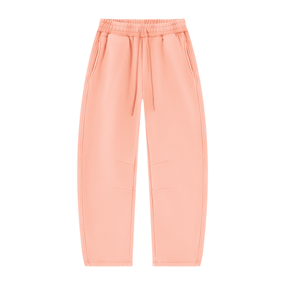 Vintage Wash Barrel Leg Sweatpants in Light Pink, front