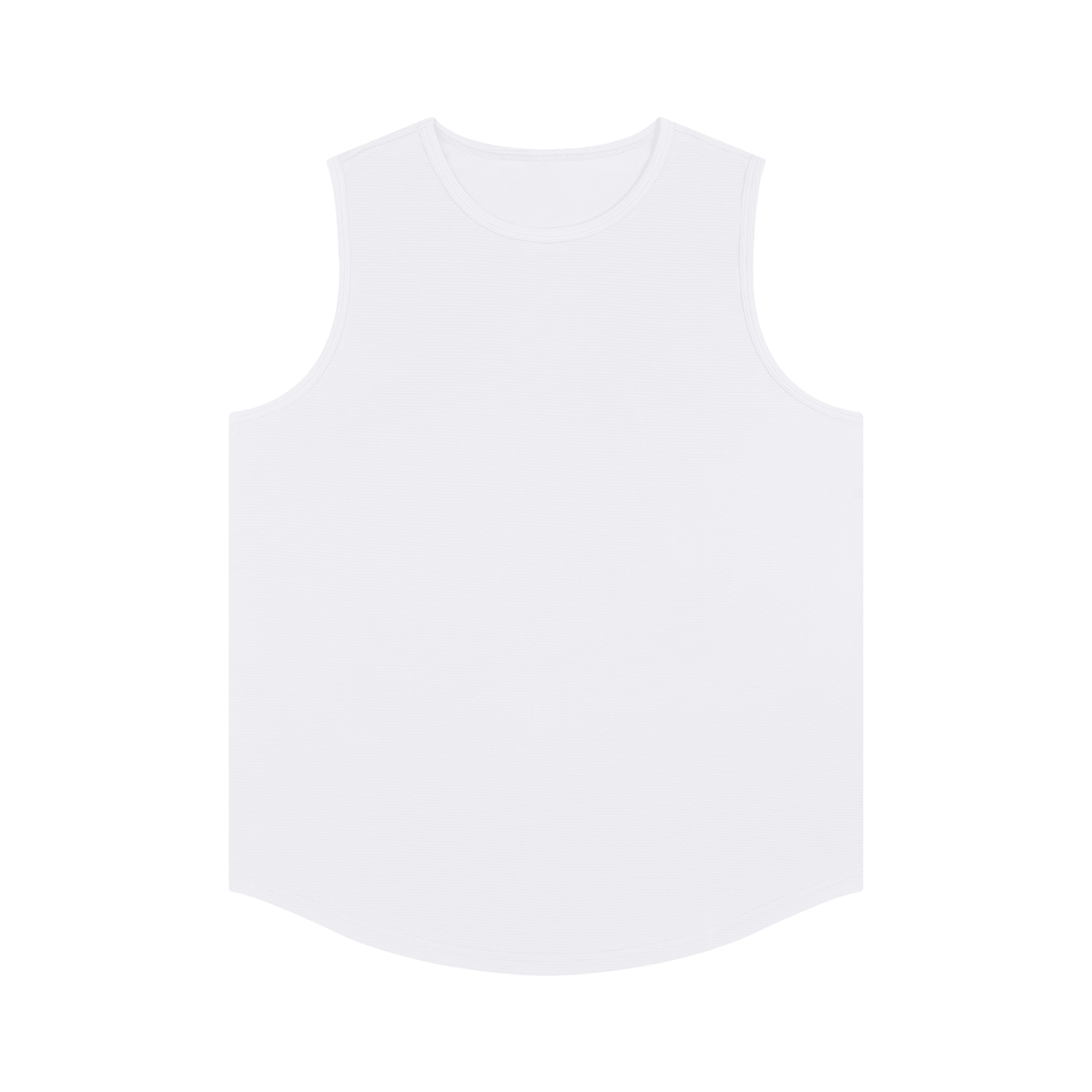 Lightweight Sports Singlet in White, front