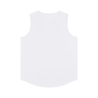 Lightweight Sports Singlet in White, front