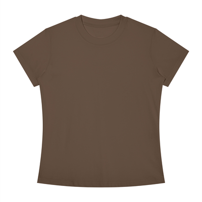 Women's Slim Fit Tee in Coffee, front