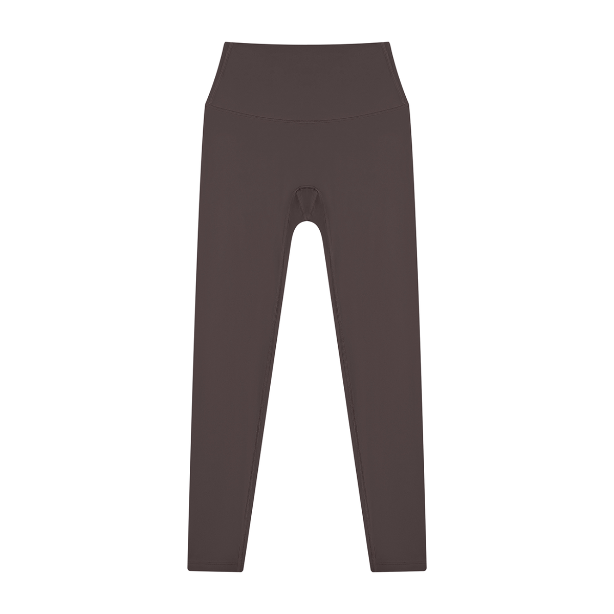 High Waisted Leggings in Dark Brown, front