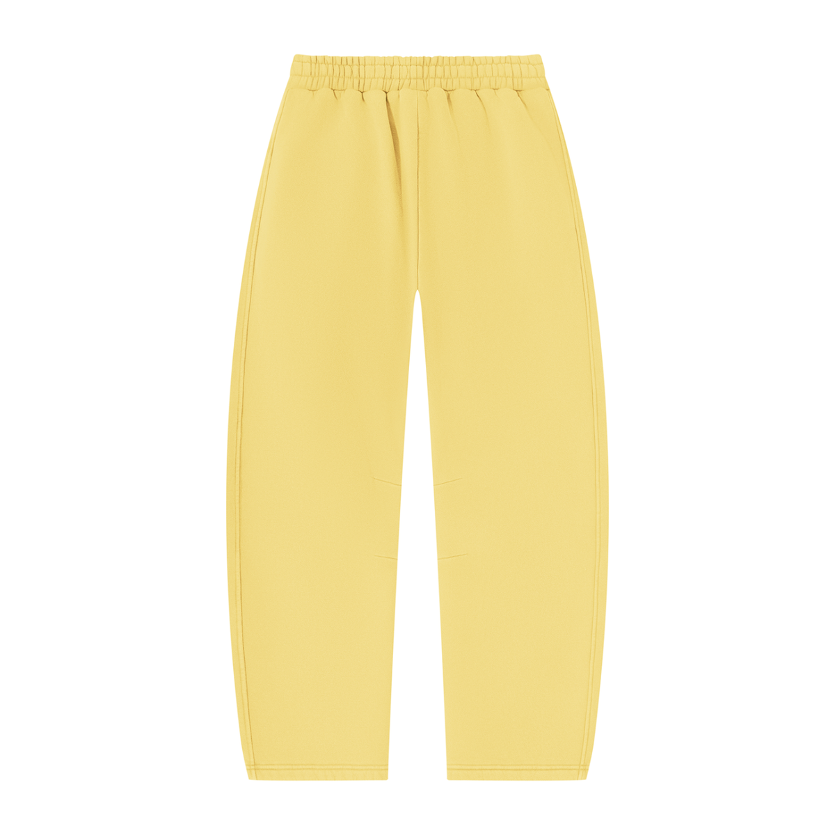 Vintage Wash Barrel Leg Sweatpants in Light Yellow, back