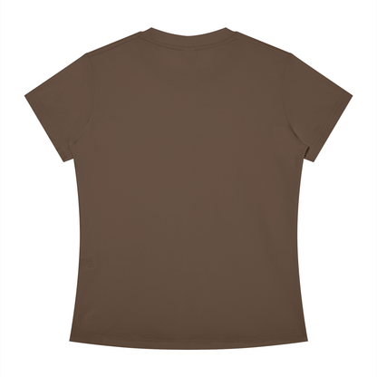 Women's Slim Fit Tee in Coffee, back
