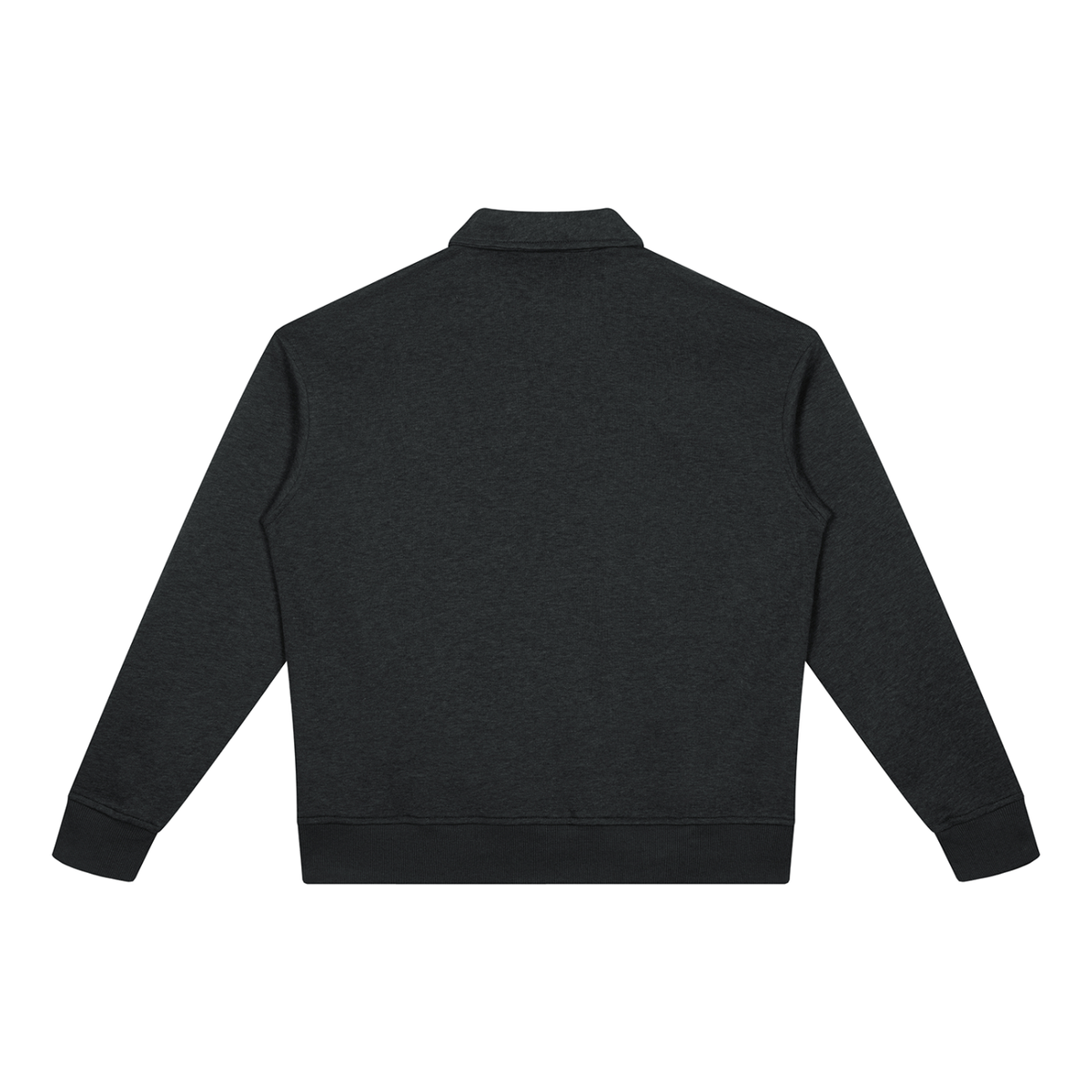 Boxy Quarter-Zip Sweatshirt in Black, back