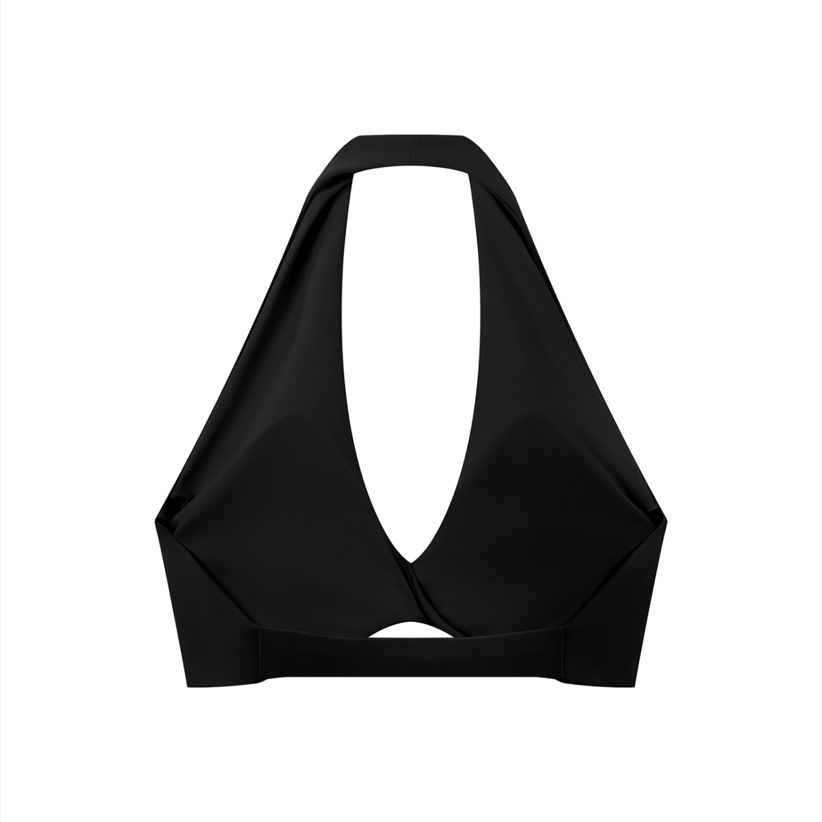 Halter Sports Bra in Black, back
