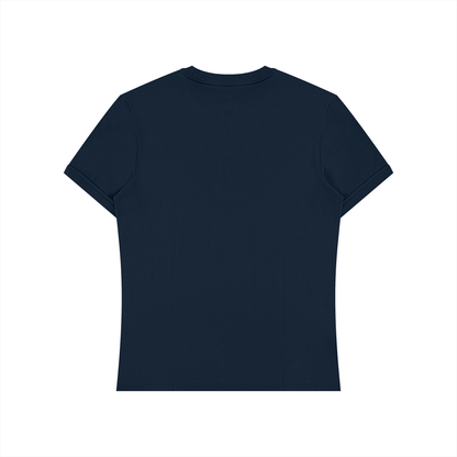 Slim Fit Stretch Tee in Navy, back
