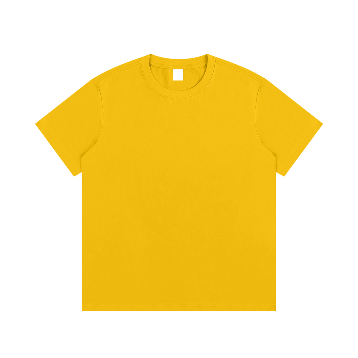 Essential Cotton Tee in Yellow, front – custom printed apparel