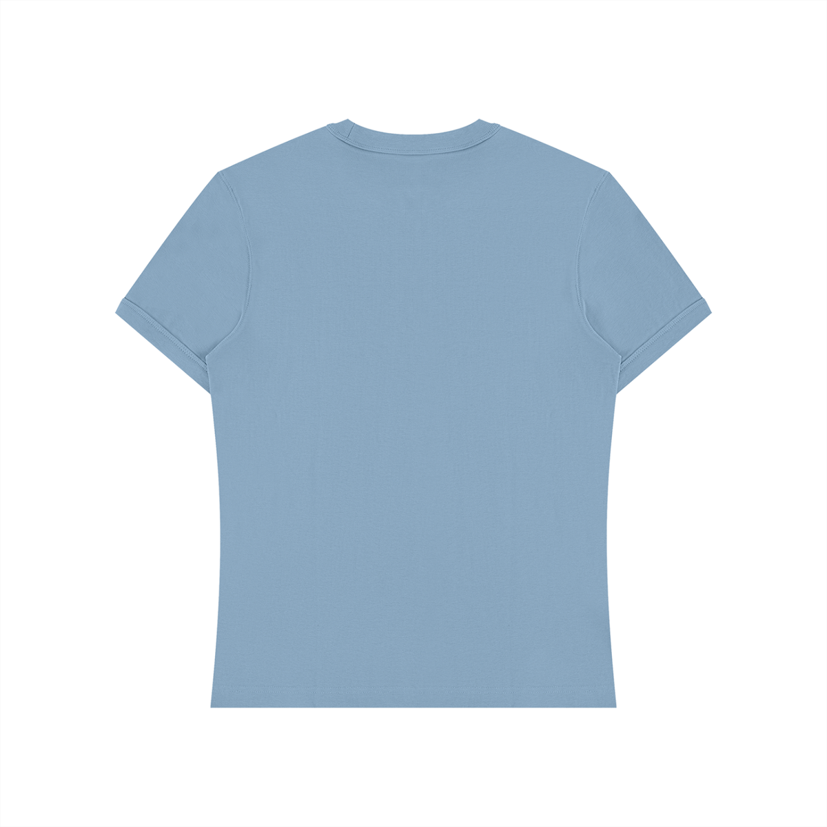 Slim Fit Stretch Tee in Grey Blue, back