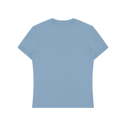 Slim Fit Stretch Tee in Grey Blue, back