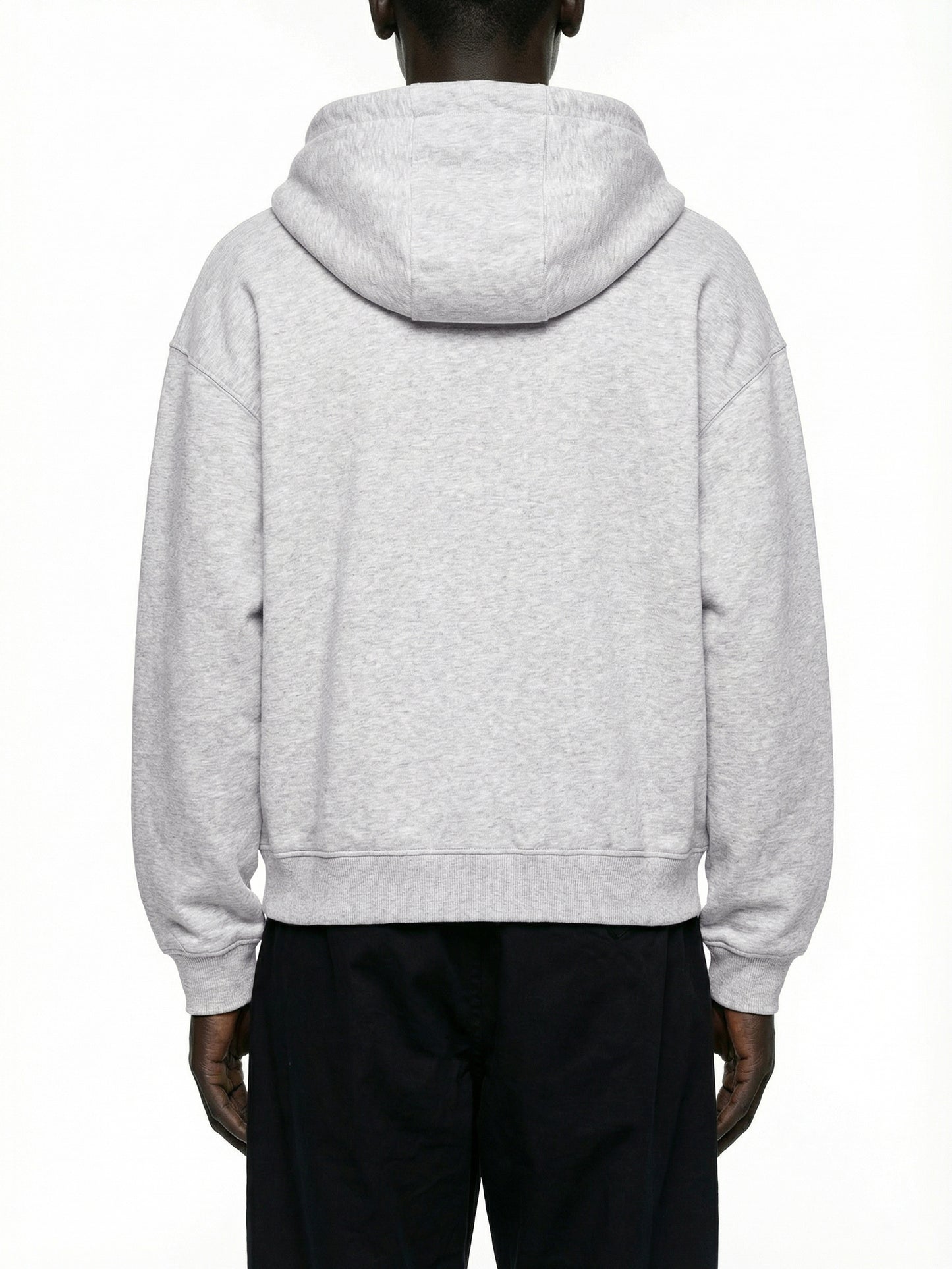 Boxy Button Placket Hoodie